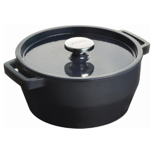 PYREX SLOW COOK RONDE 28CM GRISE