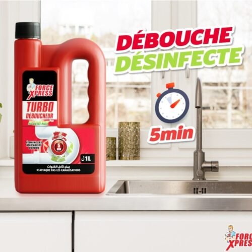 FORCE XPRESS TURBO DEBOUCHEUR 1L AU JAVEL ACTIF