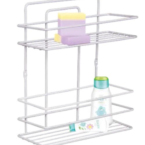 PERILLA ETAGERE MURAL A 2 NIVEAUX 71309 BLANC
