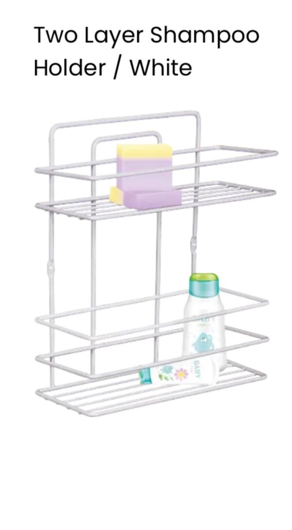 PERILLA ETAGERE MURAL A 2 NIVEAUX 71309 BLANC