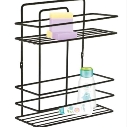 PERILLA ETAGERE MURAL A 2 NIVEAUX 71310 NOIR