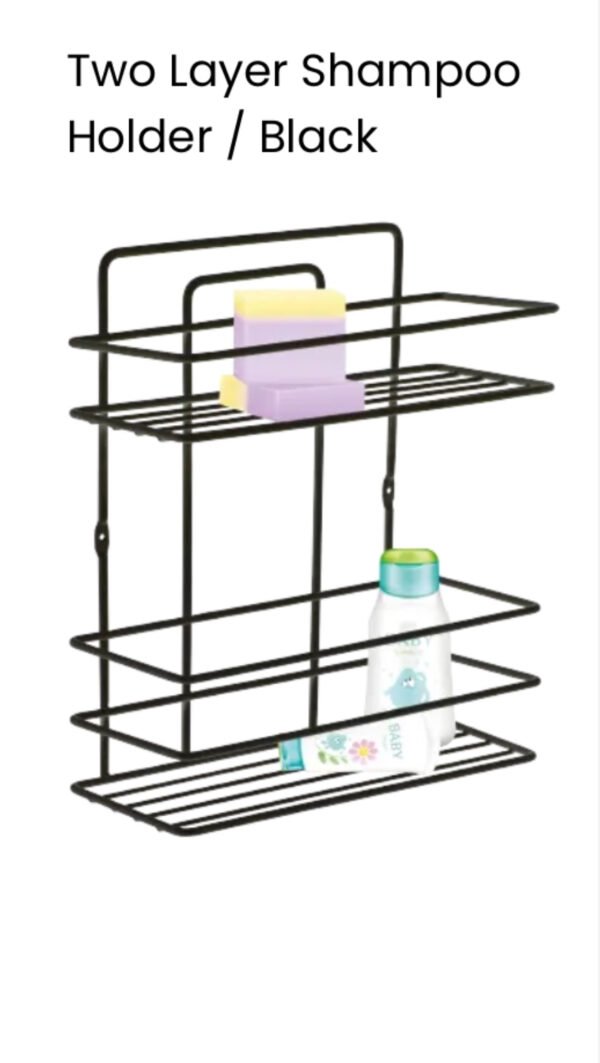 PERILLA ETAGERE MURAL A 2 NIVEAUX 71310 NOIR