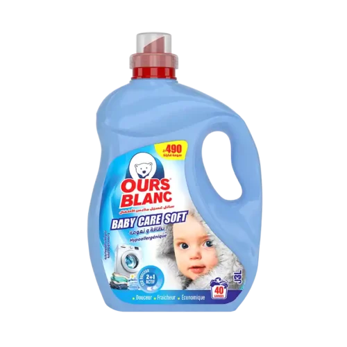 OURS BLANC LESSIVE LIQUIDE 3L LINGE BEBE