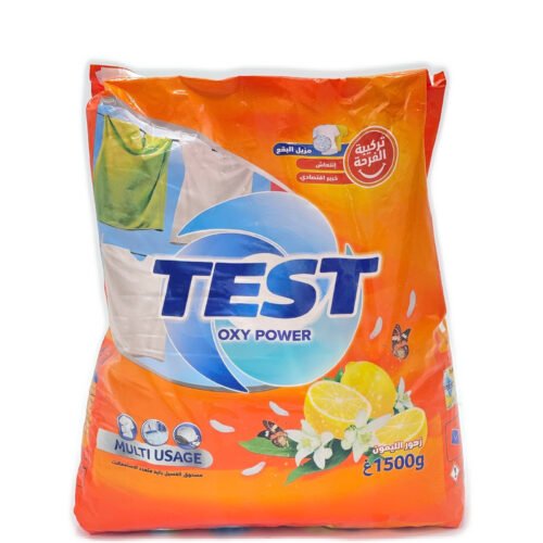 TEST LESSIVE EN POUDRE SACHET 1.5KG CITRON