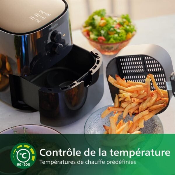 PHILIPS ESSENTIAL AIR FRYER 4.1L 0.8KG HD9200/90 NOIR – Image 3