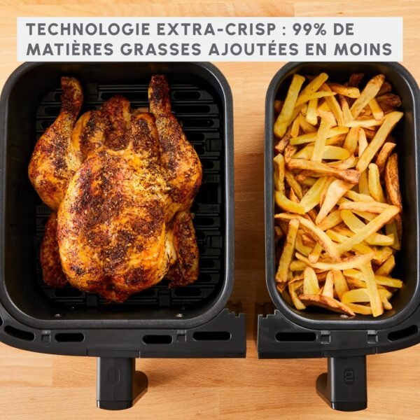 MOULINEX AIR FRYER DOUBLE COMPARTIMENT 8.3L – Image 3