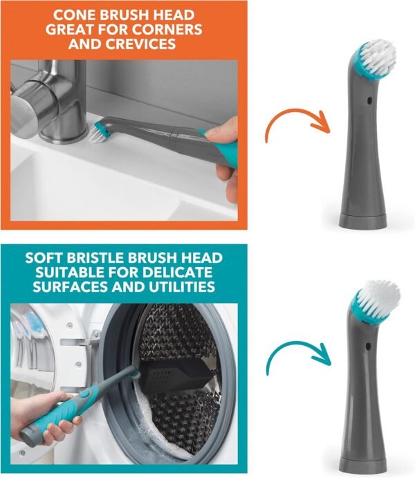 BELDRAY BROSSE DE NETTOYAGE ELECTIQUE + 4 TETES – Image 4