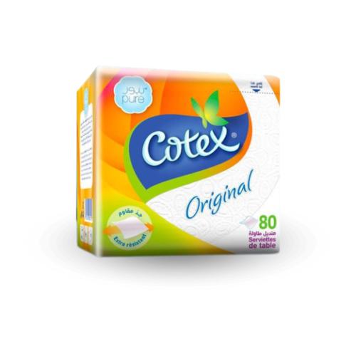 COTEX ORIGINAL SERVIETTES DE TABLE X80 FEUILLES