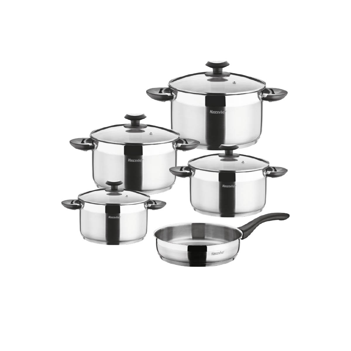 HASCEVHER CARMEN BATTERIE DE CUISINE 9PCS