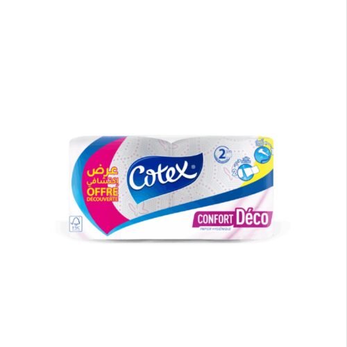 COTEX CONFORT DECO PAPIER HYGIENIQUE X2