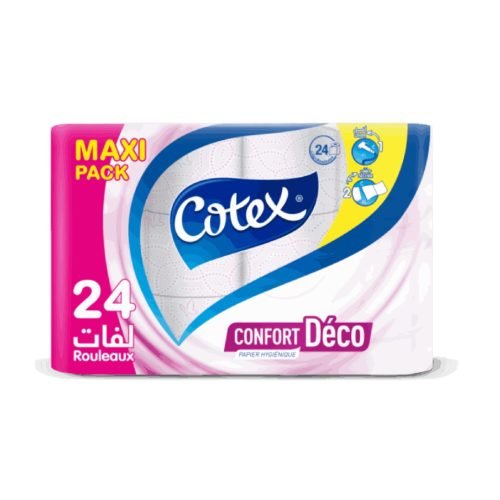 COTEX CONFORT PAPIER DECO HYGIENIQUE X24