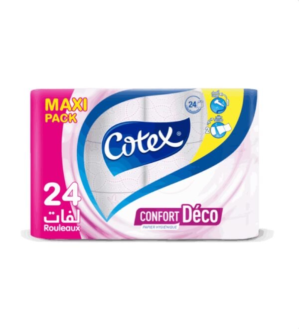 COTEX CONFORT PAPIER DECO HYGIENIQUE X24