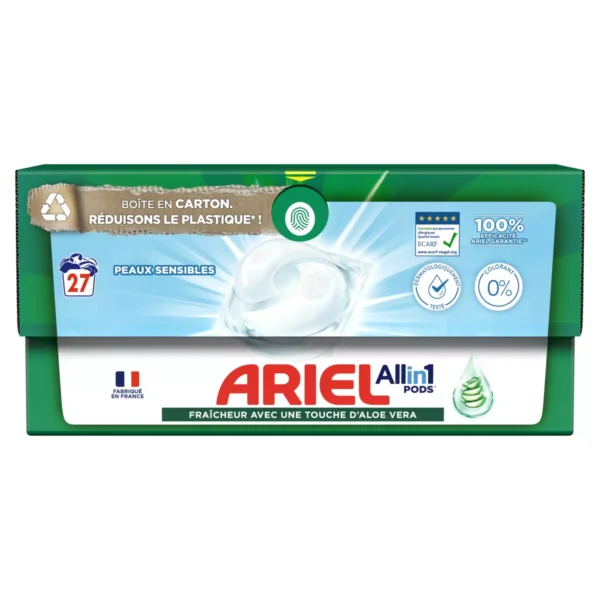 ARIEL LESSIVE PODS X27 PEAUX SENSIBLES