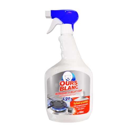 OURS BLANC PISTOLET 950ML DEGRAISSANT ET DECAP FOUR