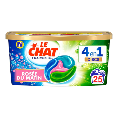 LE CHAT DISCS LESSIVE 25D FRAICHEUR ROSEE DU MATIN