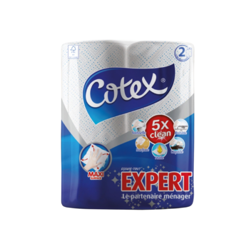 COTEX EXPERT ESSUIE TOUT 2 ROULEAUX