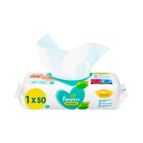 PAMPERS LINGETTES BEBE X50 NEW BABY
