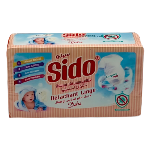 SIDO SAVON DE MARSEILLE 220GR DETACHANT LINGE BEBE