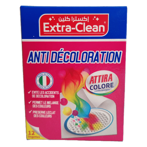 EXTRA CLEAN LINGETTES ANTI DECOLORATION X12