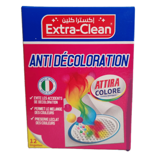 EXTRA CLEAN LINGETTES ANTI DECOLORATION X12