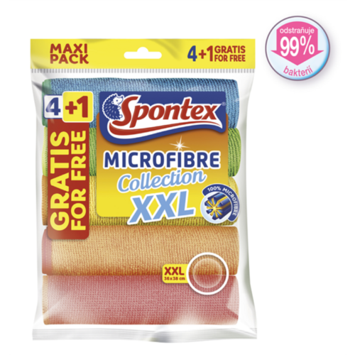 SPONTEX MICROFIBRE XXL 4+1 36X38CM