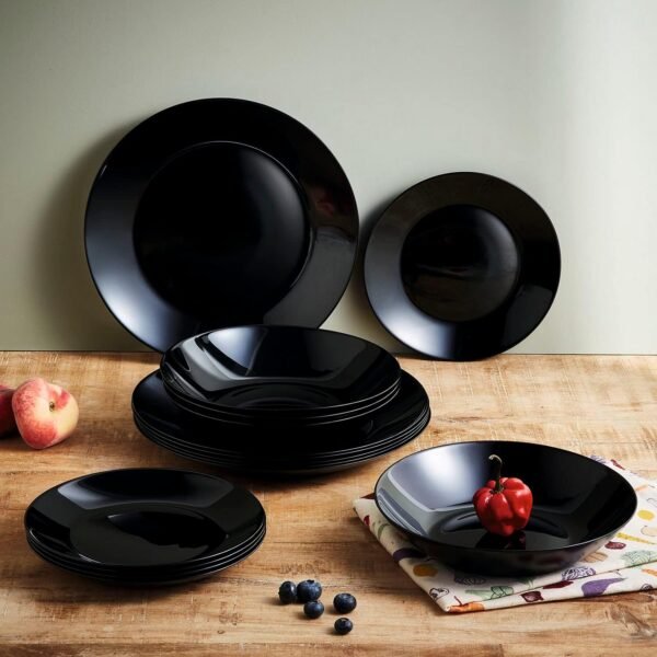 LUMINARC ZELIE SERVICE A TABLE 24PCS NOIR – Image 4