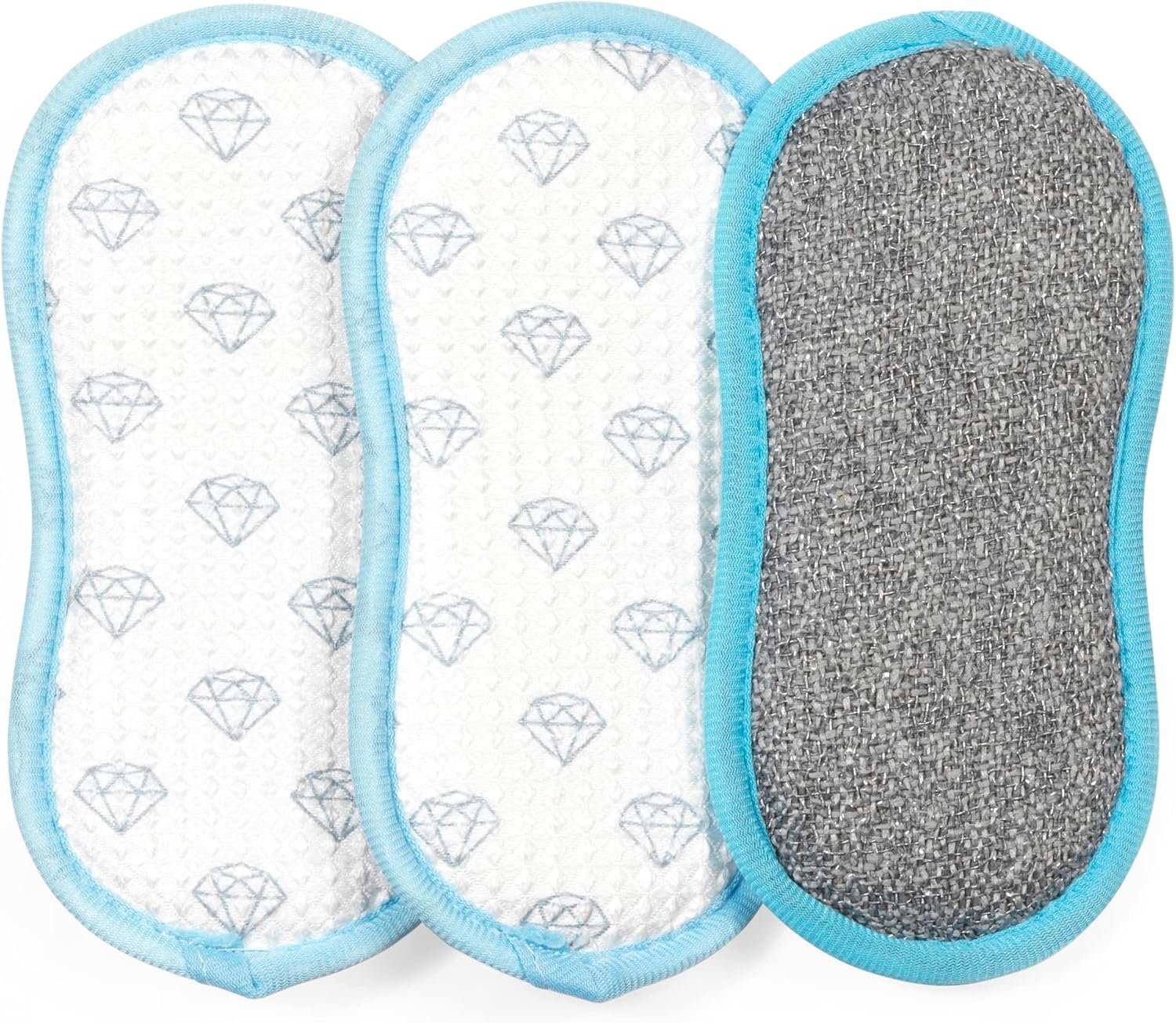 BELDRAY SET DE 3 TAMPONS DE NETTOYAGE DIAMOND BLEU – Image 2