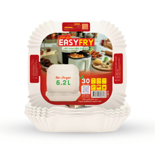 EASY FRY PAPIER CUISSON POUR AIR FRYER CARRE 6.2L X30