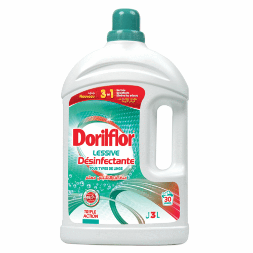 DORILFLOR LESSIVE LIQUIDE 3L DESINFECTANT