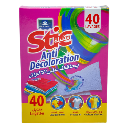 STIC LINGETTES ANTI DECOLORATION X40