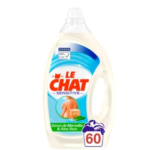 LE CHAT LESSIVE LIQUIDE 60D 3L ALOE VERA & MARSEILLE
