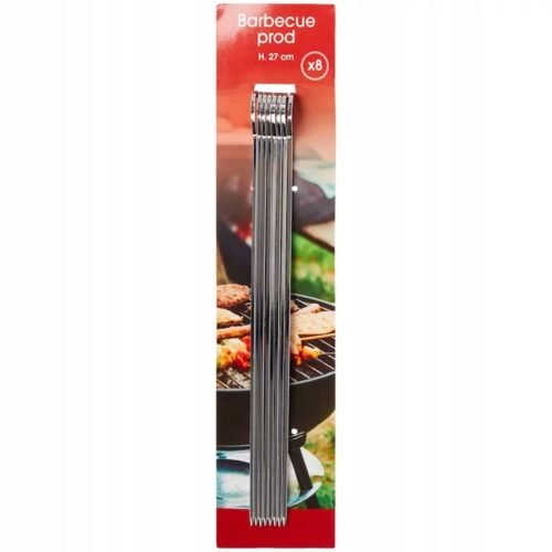 PIQUE A BARBECUE EN FER CHROME 27CM X8