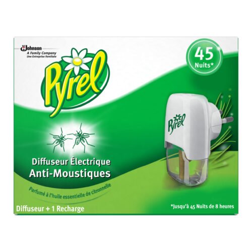PYREL DIFFUSEUR ANTI MOUSTIQUES + RECHARGE 45NUITS CITRONELLE
