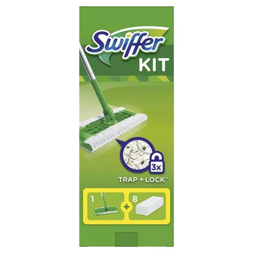 SWIFFER KIT BALAI + 8 RECHARGES