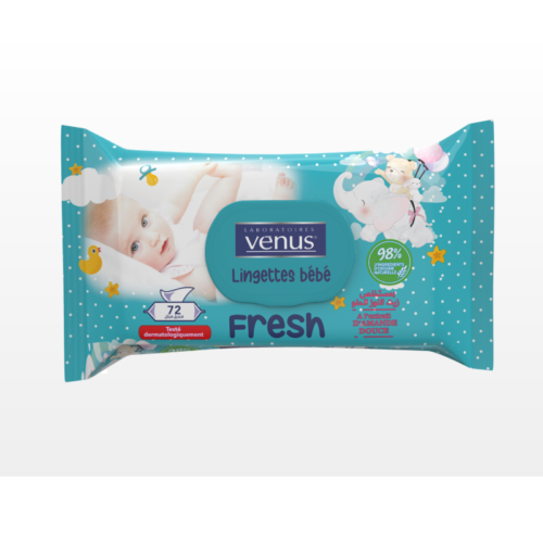 VENUS LINGETTES BEBE X72 FRESH