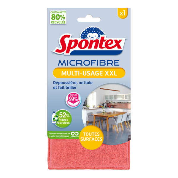 SPONTEX MICROFIBRE MULTIPURPOSE 38X40CM X1