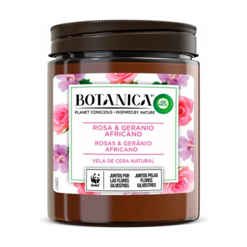 AIR WICK BOUGIE PARFUME 500GR ROSE & GERANIUM