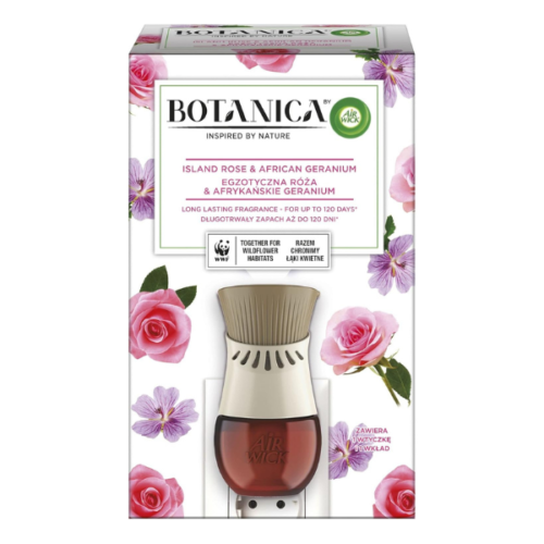AIR WICK DIFFUSEUR ELECTRIQUE + RECHARGE 19ML ROSE & GERANIUM