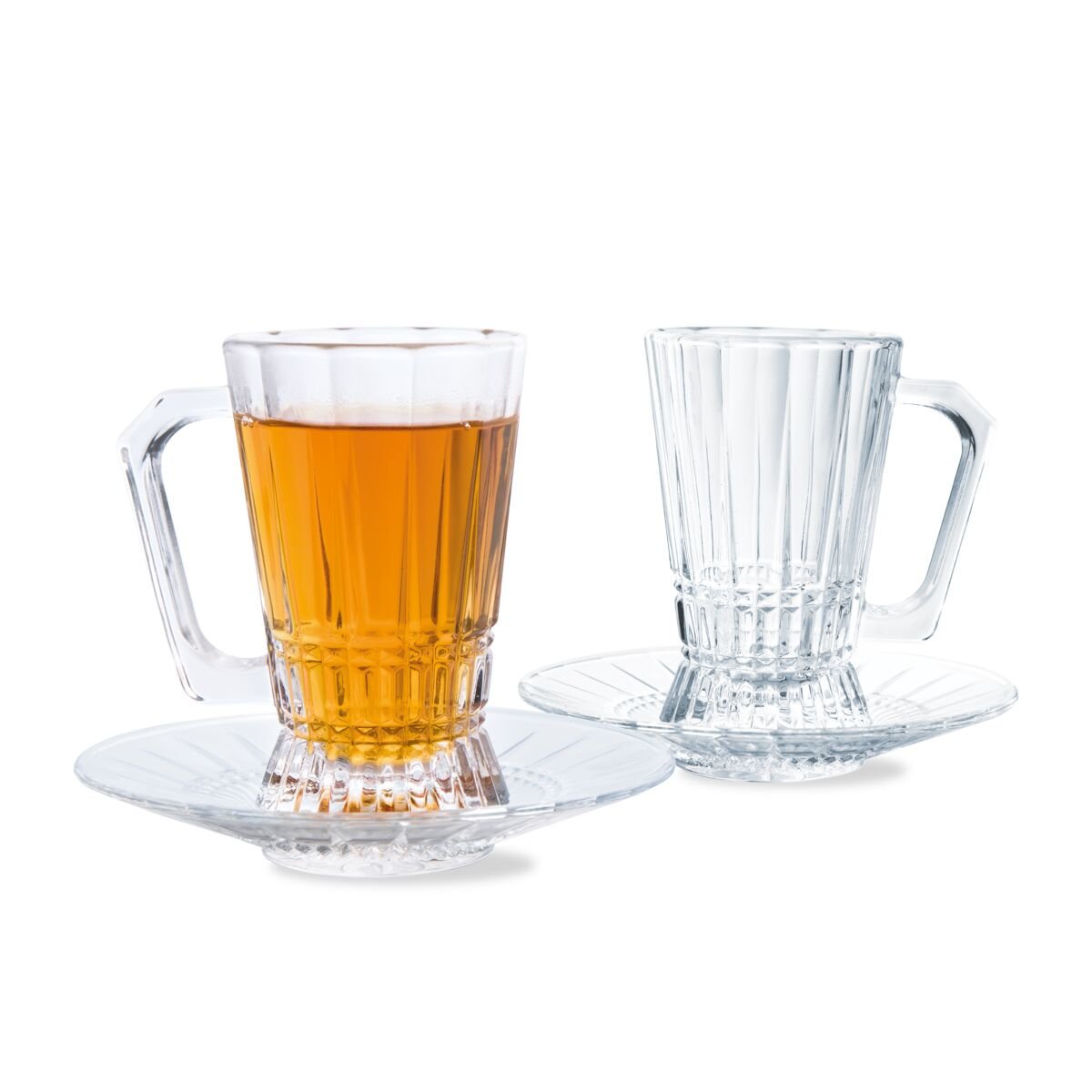 LUMINARC ELYSEES TASSE A THE + SOUS-TASSE X6