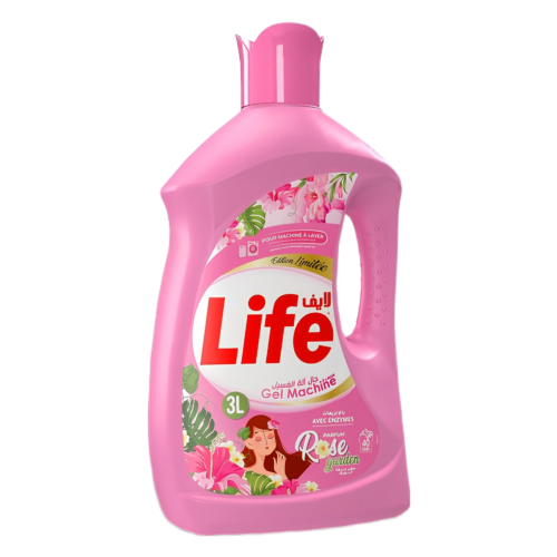 LIFE LESSIVE LIQUIDE 3L ROSE