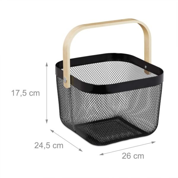 SILICE PANIER DE RANGEMENT EN ACIER NOIR 810982ZN – Image 3