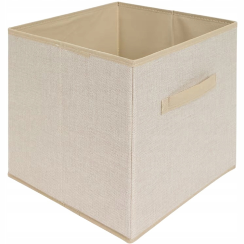 PANIER DE RANGEMENT PLIABLE 30X30X30CM BEIGE CLAIR