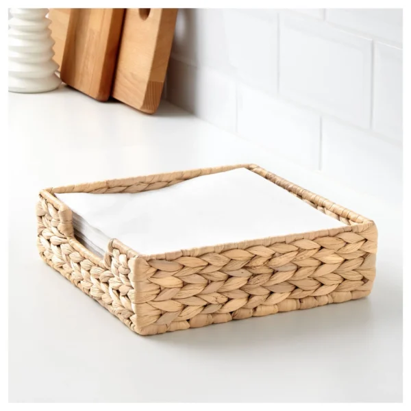 CISSAN PORTE SERVIETTE EN OSIER 18X18CM 60334289 – Image 2