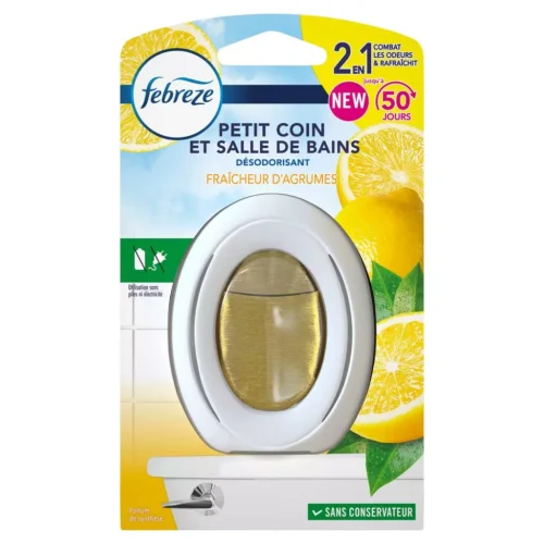 FEBREZE DESODORISANT COIN ET SALLE DE BAIN 7.5ML FRAICHEUR D’AGRUMES
