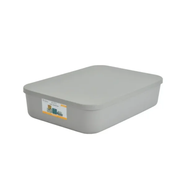 HOMEA BOITE DE RANGEMENT GRISE 35X25X8CM 839GR