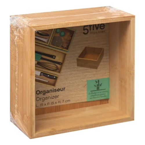 5FIVE ORGANISATEUR EN BAMBOU 15X15X7CM 146648