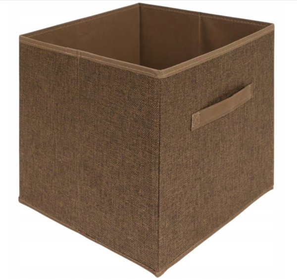 PANIER DE RANGEMENT PLIABLE 30X30X30CM MARRON