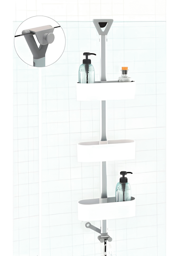 PRIMANOVA ETAGERE POUR DOUCHE 3 NIVEAUX BLANCHE N47-3-1 – Image 2