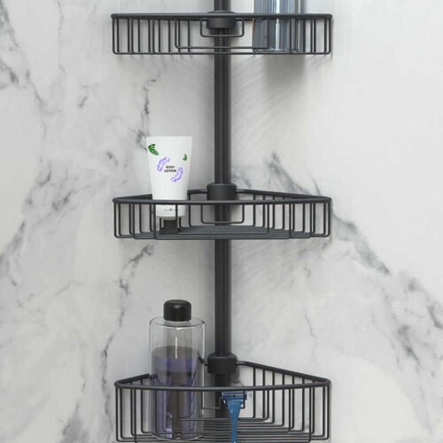 PRIMANOVA PALOMA ETAGERE EN ALUMINUM 3 NIVEAUX NOIR N29-06-3