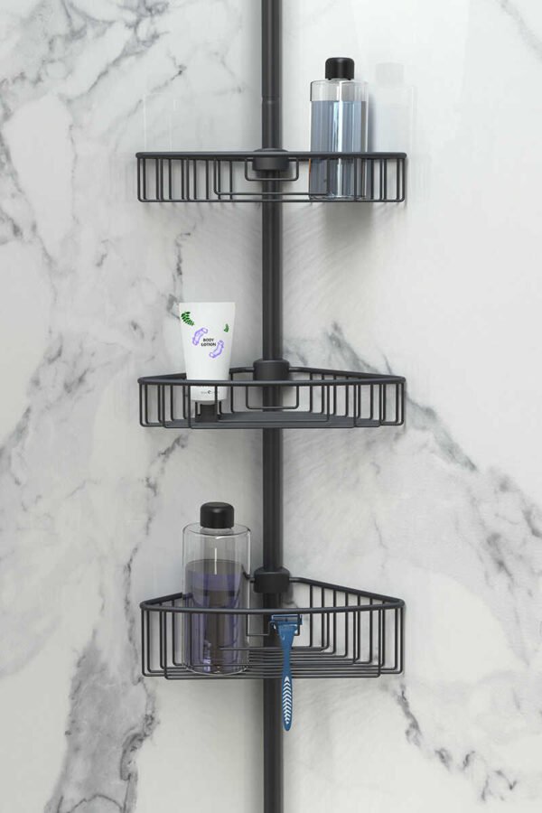 PRIMANOVA PALOMA ETAGERE EN ALUMINUM 3 NIVEAUX NOIR N29-06-3